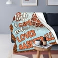 thumbnail image 2 of Basketball Blanket Just A Girl Who Loves Basketball Decor Throw Blanket Super Warm Soft Plush Fleece Flannel Sport Theme Blanket Gifts for Girls Boys Winter Couch Bedding for Baby Kids Women 60"X80", 2 of 6