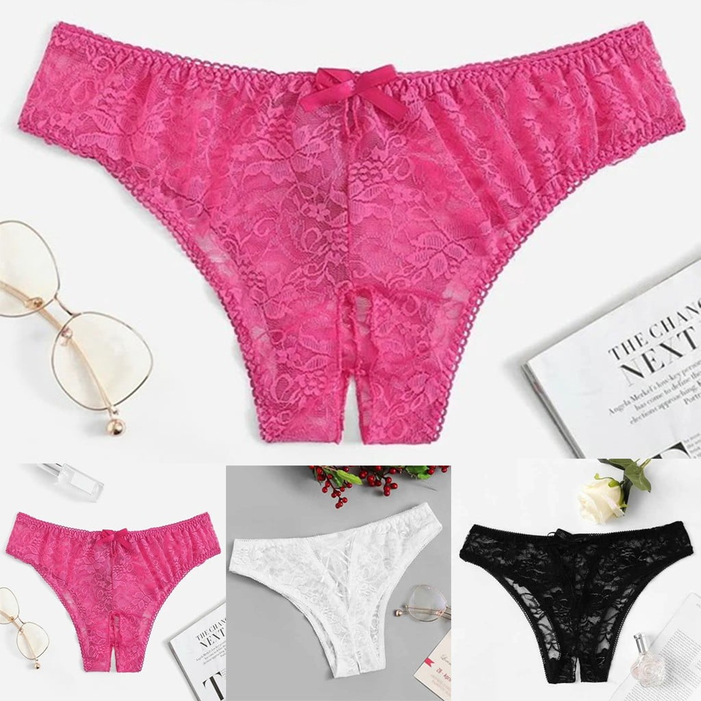 Junior Onderscheid Latijns Rong Yun 1PC Women Sexy Floral Lace Panty Underwear Brief Plus Crotchless  Thong Lingerie(Buy 2 Get 1 Free) - Walmart.com