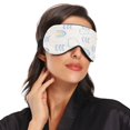 thumbnail image 2 of Sleep Mask Blackout Adjustable Eye Sleeping Mask Blindfold for Sleeping Travel Office Blue Rainbow Printed, 2 of 7