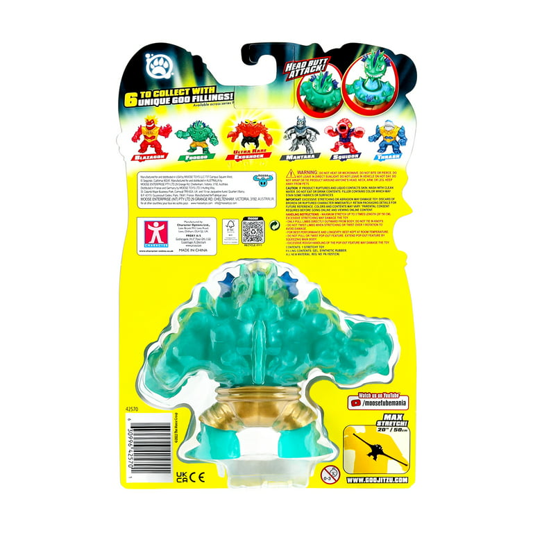 Heroes of Goo Jit Zu Deep Goo Sea Foogoo Hero Pack. Super Oozy, Goo Filled  Toy. with Head Butt Attack Feature. Stretch Him 3 Times His Size!
