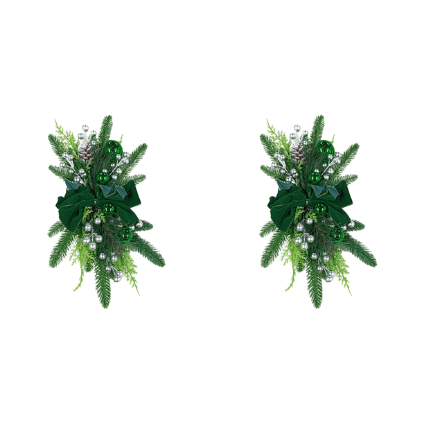 Guirnalda Corona LED Navideña Preiluminada 23 Pulgadas Con para Del () Verde