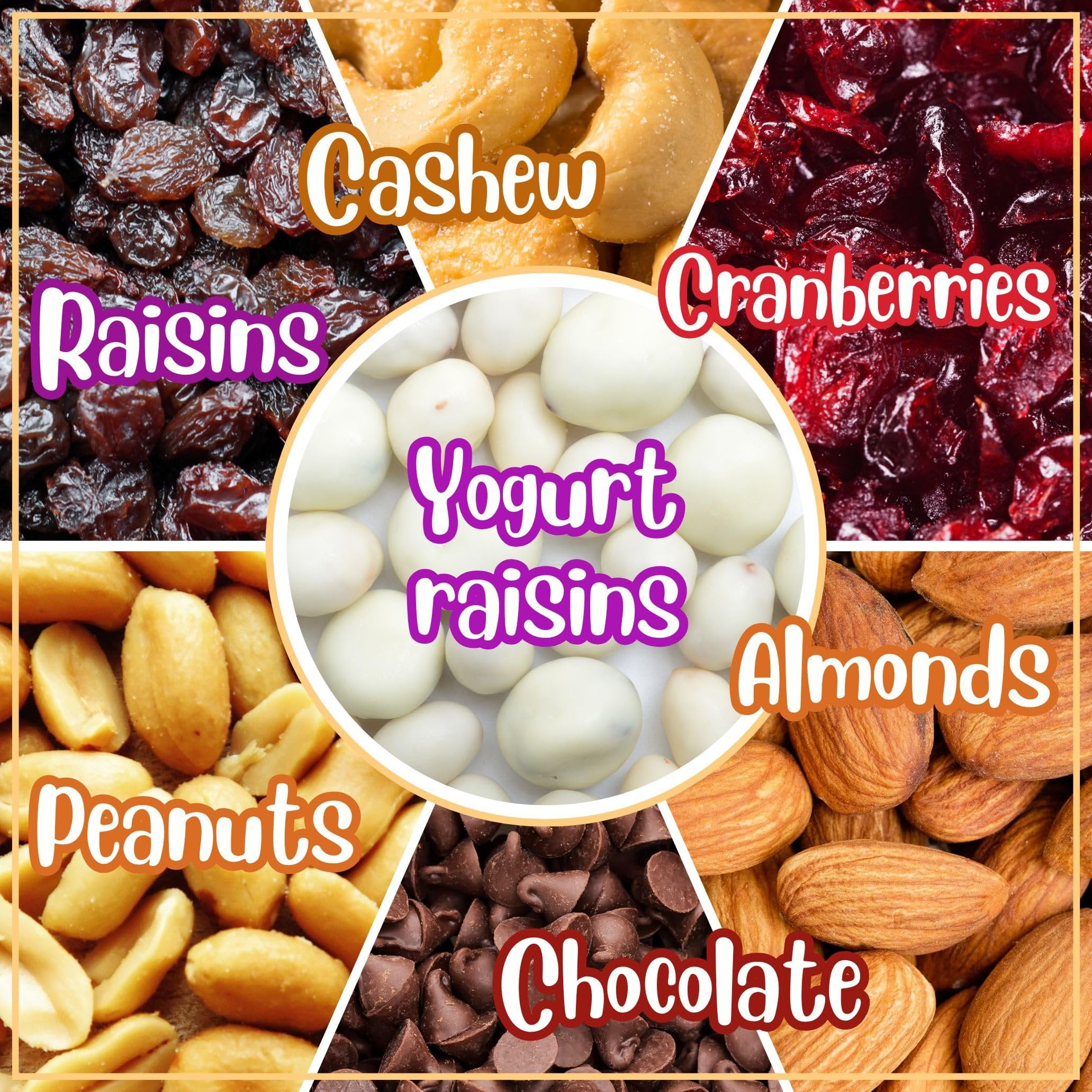 Deluxe Trail Mix with Greek Yogurt, Chocolate, Fruit and Nuts by Its Delish, 10 Lbs Bulk Bag  Healthy Mix of Greek Yogurt Coated Raisins & Dark Chocolate Chips, Sweet & Salty Snack  Kosher Dairy