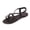 Black, variant on Women's Sandals Dressy Ankle Strap Sandal Open Toe Bridal Slides Flats Summer Cute Vacation Sandals White