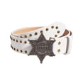 thumbnail image 4 of Cinturón de piel sintética para mujer, accesorio de vestuario, cinturón estético, cinturón gótico, cinturón punk. Blanco, 4 of 9
