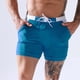 thumbnail image 3 of Pantalones cortos de baño casuales para hombre con patchwork, de alta elasticidad y suavidad., 3 of 3
