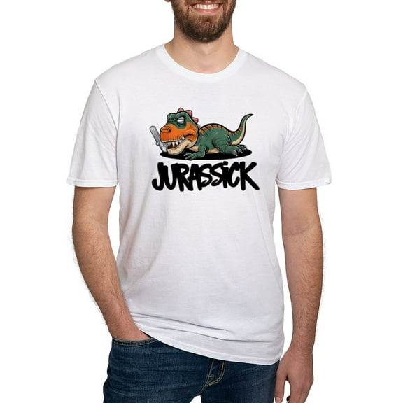 CafePress - Jurassic Dinosaur Men's Classic T Shirt - Fitted T-Shirt, Vintage Fit Soft Cotton Tee