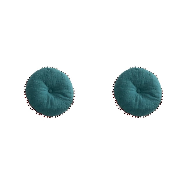 Bearachild Cojín para silla, cama, Tatami, suelo, ventana, borla, almohada de estilo nórdico, almohadilla para sala de estar interior, buena Azul 2Conjunto