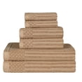 thumbnail image 3 of Modern Plush Cotton 6-Piece Towel Set, Coffee by Blue Nile Mills, 3 of 9