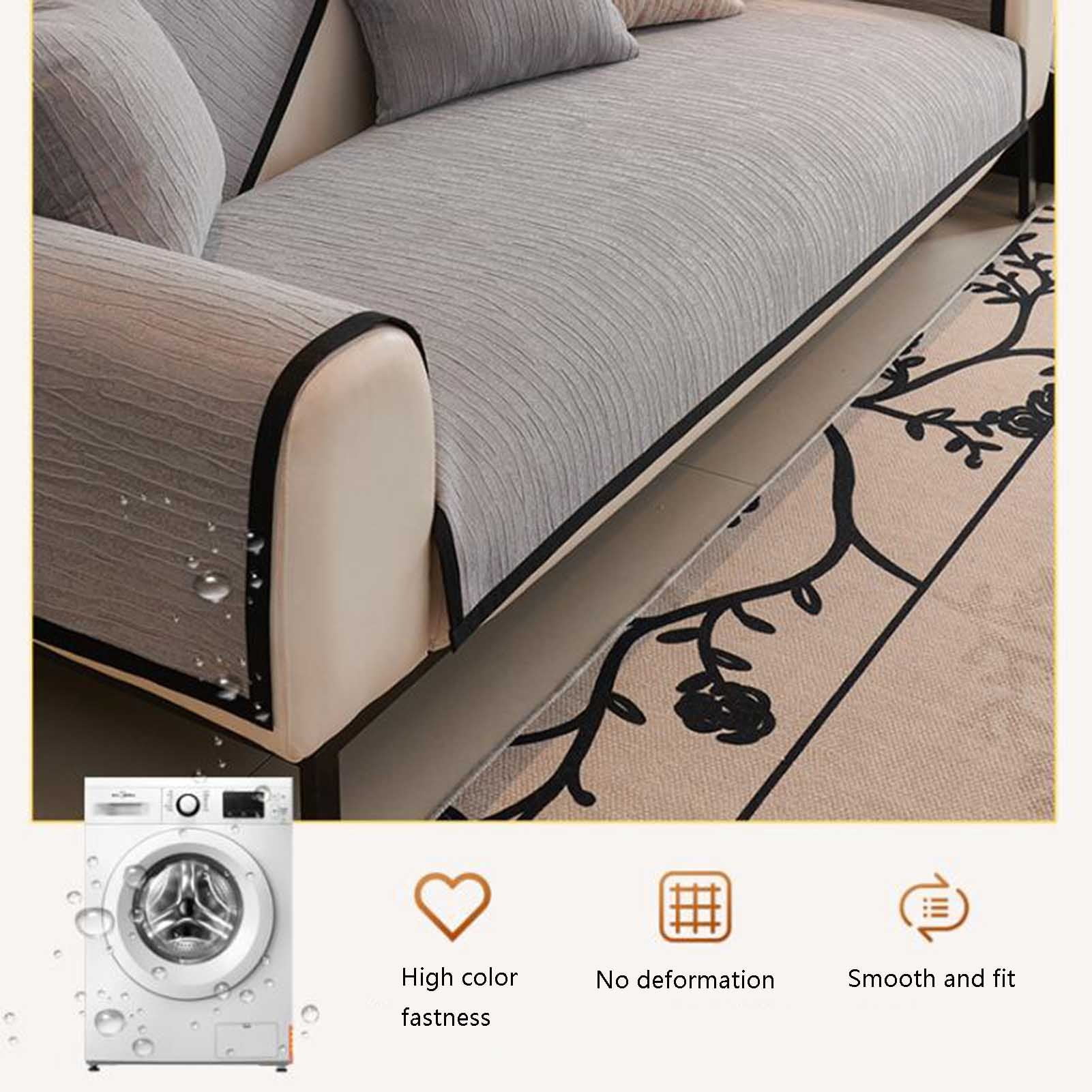 Sofa protector non-slip, soft sofa cover washable, sofa cover L shape 1/2/3/4 seater sofa cover furniture protection for living room