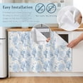 thumbnail image 5 of Blue Floral Cabinet Curtain 35"Wx35"L,Dustproof Under Sink Skirt with Self Adhesive Tape,Garden Petals Flower Botanical Tree Branch Cabinet Curtain Cover for Kitchen Sink,Bathroom Vanity,Laundry Room, 5 of 9