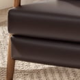 thumbnail image 4 of AFO Mid Century Modern Recliner Chair, Leather Push Back Armchair with Retractable Footrest, Solid Wood Legs, High Back Lounge Chair for Living Room, Chocolate, 4 of 10