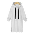 thumbnail image 2 of Cropped Hoodie Womens Sweatshirt Oversized Hoodie Women Zip Up Hoodie Casual Wear Women's Long Hooded Lined Sweater Dress, 2 of 4