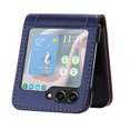 thumbnail image 2 of for Samsung Galaxy Z Flip 5 5G Slim Flip Case, Premium PU Leather Shockproof Drop Protective with Hinge Protection Phone Case Cover for Samsung Galaxy Z Flip 5 5G, Blue, 2 of 5
