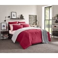 thumbnail image 4 of Nautica - Collection Percale - Ensemble de Draps - 100 % Coton, Frais et Léger, Literie Légère et Évacuant l'Humidité, Simple TG, Rouge Coleridge, 4 of 10