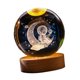 thumbnail image 3 of Bola de cristal artificial Salvador 3D 2,4 pulgadas con base de madera, 3 of 9