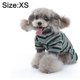 thumbnail image 2 of Perrito cuadrúpedo cuello alto camisa a rayas de colores pijama suave para cachorroSY102 GreenXS, 2 of 5