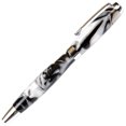 thumbnail image 4 of Tuscany Fountain Pen - Black & Pearl Marbleized Gloss Body  (Nib Medium Tip), 4 of 8