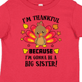 thumbnail image 4 of Inktastic Thanksgiving I'm Thankful Because I'm Gonna Be a Big Sister Girls Toddler T-Shirt, 4 of 5