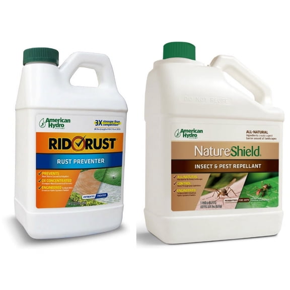American Hydro Systems Prevent and Repel Pack, RR1 Rid O' Rust Stain Preventer and NS2 NatureShield Low Odor Insect Pest Repellant