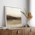 thumbnail image 2 of Framed Canvas Print Abstract Field Landscape Wall Art Neutral Vintage Decorative for Living Room Bedroom - 24"x24" WHITE, 2 of 8