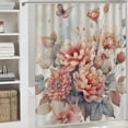 thumbnail image 5 of JEUXUS Watercolor Floral Modern Pictures Artwork Shower Curtain for Bathroom White, 5 of 6
