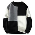 thumbnail image 2 of uikmnh Mens Sweater Men's Knitted Sweater Winter Warm Thickened Bottom Thread Clothes Autumn Casual Jacket Outerwear Size:L, 2 of 4