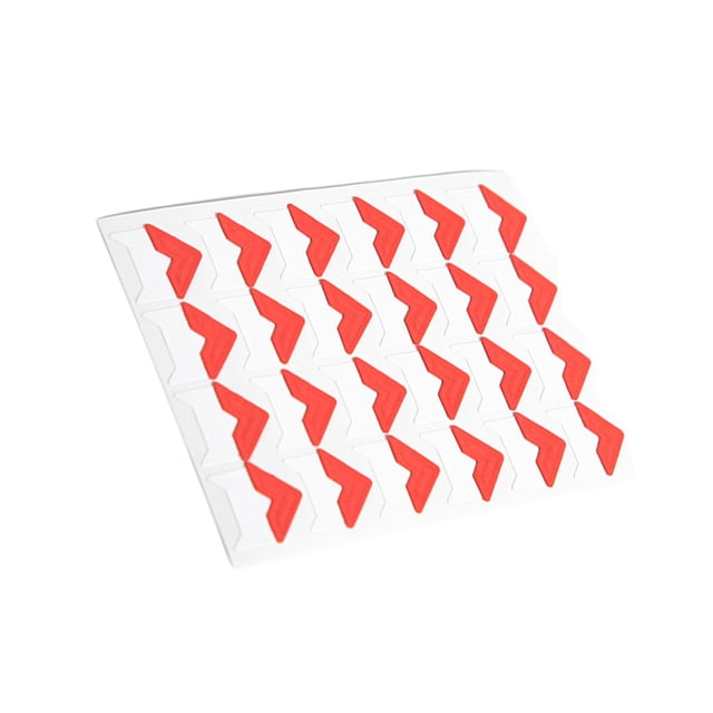 relayinert 24 Pcs Autocollants d'Angle Durables et Résistants aux Déchirures pour Album Photo Autocollants Vintage Kraft d'Angle Rouges