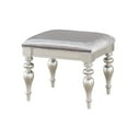 thumbnail image 1 of ACME Maverick Vanity Stool in Fabric & Platinum, 1 of 3