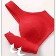 thumbnail image 6 of Fnooota Womens Bras Front Closure, Comfort Everyday Push-up Full Coverage Wireless Bras Red Size 42/95, 6 of 8