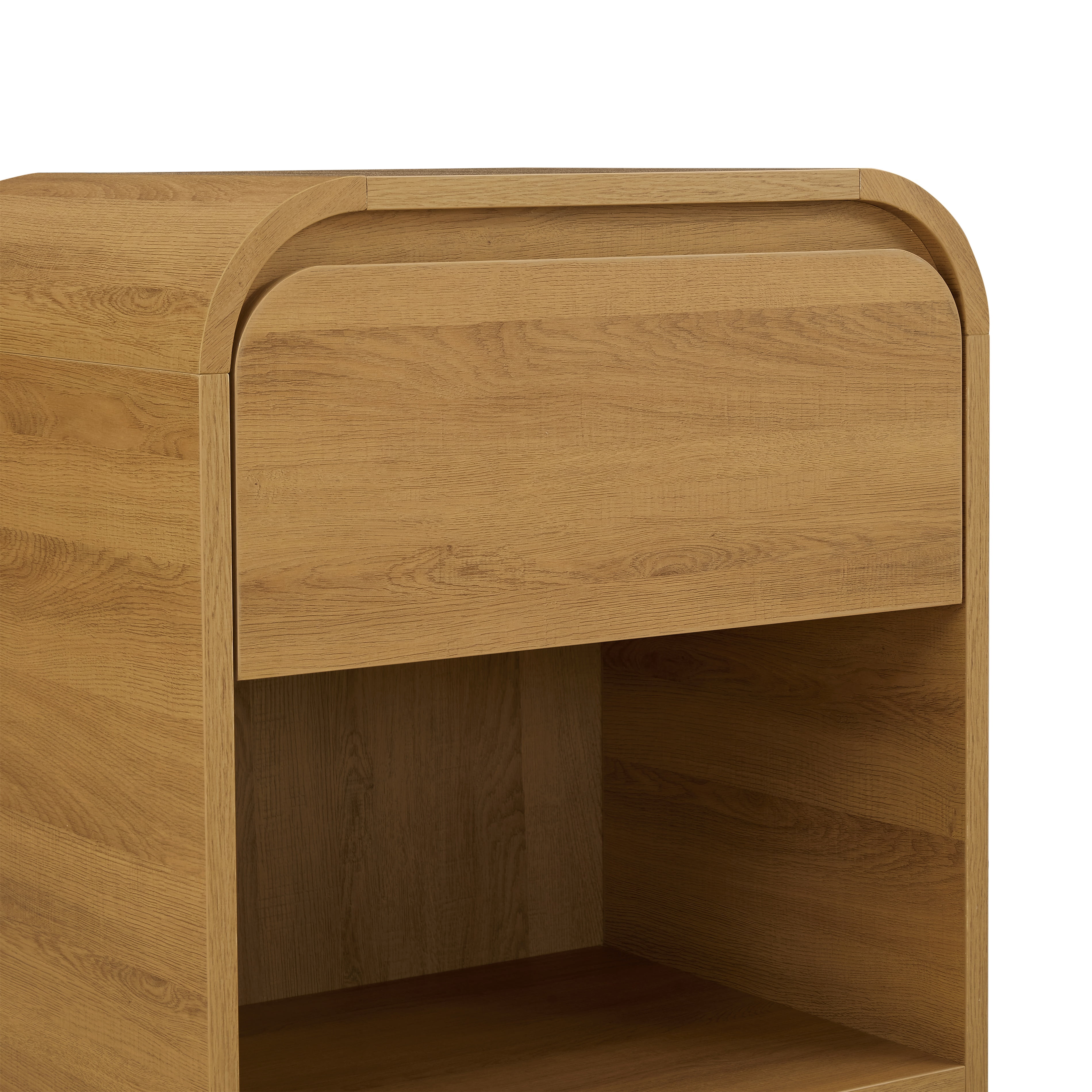 (2 pack) Better Homes & Gardens Juliet Nightstand with USB, Light Honey Finish