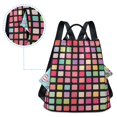 thumbnail image 5 of FORMRS Women's Travel Backpack Purse Anti-Theft Hidden Pockets Casual Shoulder Bag, Colorful Block Pattern, 5 of 7