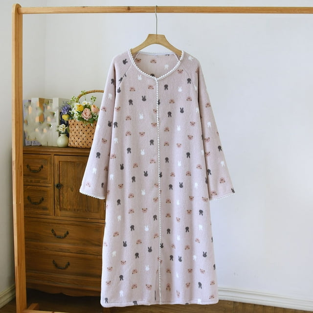 Pijama de manga larga para mujer, estilo informal, con estampado a cuadros, cuello en V, manga larga, para estar en casa, de poliéster