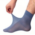 thumbnail image 3 of Men's Thin Elastic Ankle Socks, Breathable Lightweight Dress Socks, 10 Pairs, 3 of 10