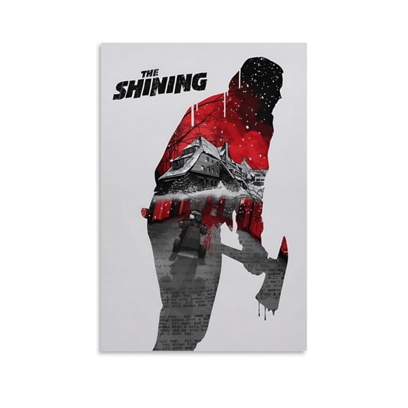 The Shining Movie Poster Painting Canvas Posters Wall Art for Home Office Living Room Wall Decor(12"Lx18"W Unframed)