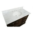 thumbnail image 5 of KBC Bella 42" Solid Wood Bathroom Vanity w/ Carrara Stone in Chocolate, 5 of 7