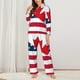 thumbnail image 2 of Balery USA Canada Flag Conjunto de Pijama con Estampado para Mujer, Conjunto de Dos Piezas con Manga Larga, Ropa de Dormir Suave con Bolsillos, Pijamas Cómodos-XX-Large, 2 of 7