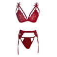 thumbnail image 4 of Gibobby Lenceria mujer sexy Lencería sexy para mujer, conjunto de camisón de malla, camisón sexy para el hogar, lencería para mujer(Rojo, CH), 4 of 5