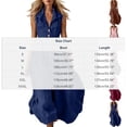 thumbnail image 3 of Gamivast Dresses for Women Sleeveless Button Front Shirt Dress Collared A-Line Maxi Dress with Pockets Casual Resort Vacation Beach Sundress Brown XXL, 3 of 6