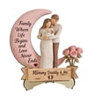 thumbnail image 2 of Japceit Wooden Fathers Day Mothers Day Gifts, Heart Shaped Parent Figurine Desk Decor Warm Ornament For Birthday Home Office Decoration, 2 of 6