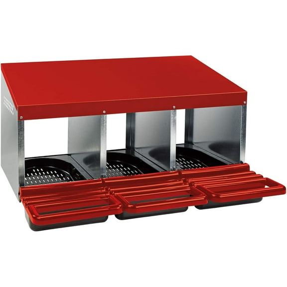 Little Giant Triple Galvanized Nesting Box with Plastic Basket