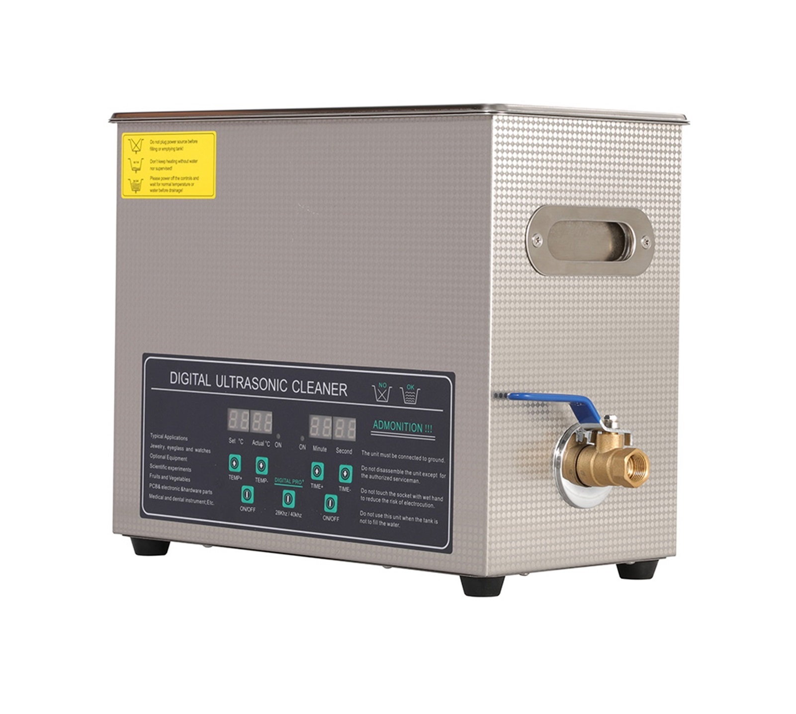 Dual Frequency 40&28KHZ 180W JPS-30AD Digital Heater&Timer Ultrasonic Cleaner 6L ,Strong Cleaning