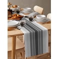 thumbnail image 6 of Gradient Black Grey Stripe Table Runner-70 Inch Long Modern Abstract Geometric Table Runners Linen Burlap Tablerunner for Kitchen Dining Room Holiday Party, 6 of 9