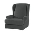 thumbnail image 1 of VONKY 2pack/lot Wing Chair Covers Easy To Install And Clean Sofa Protector Fitting Wingback Chair Cover dark grey, 1 of 6