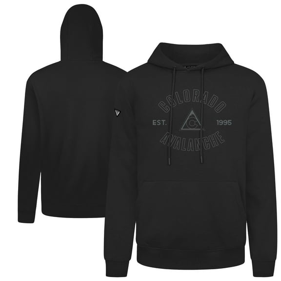 Men's Levelwear Black Colorado Avalanche Podium Abyssal Pullover Hoodie