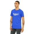 thumbnail image 2 of Daxton Adult Unisex Tshirt New York Script with Vertical on the Back, Royal White, L, 2 of 3