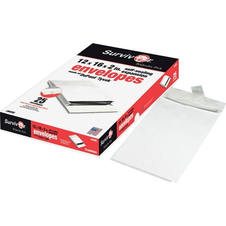 UPC: 0085227142924 | Quality Park  QUAR4292  Tyvek Plain Expansion Envelopes  25 Per Box  White