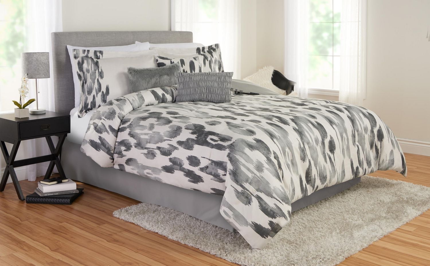 Faux Suede Ikat Comforter Set
