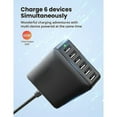 thumbnail image 7 of USB Charger, 60W 12A 6-Port USB Charging Station Desktop USB Charging Hub with Multiple Port Compatible with iPhone 13 12 Pro Max Mini 11 X SE, iPad Pro Air Galaxy S21 Edge Note Tablet Black, 7 of 7