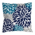 thumbnail image 3 of Husfou 4pcs Linen Pillow Covers 18x18 inch Turquoise and Grey Decorative Throw Pillow Case for Couch Modern Daisy Cushion Cover for Home Sofa Bedroom Decor, 3 of 8