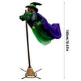 thumbnail image 5 of 6FT Floating Witch Halloween Decor,Animated Hovering Witch Animatronics,Witch Decoration with Voice Activated Sensor,Halloween Flying Witch Decorations Outdoor Green Face, 5 of 10
